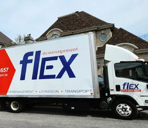 Flex movers loading a truck for a local Montreal move billed at an hourly rate
